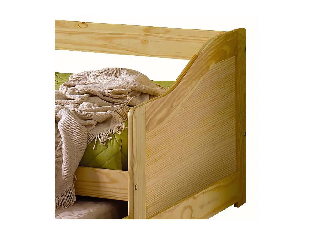 Holzbett aus Kiefer Massivholz Ausziehbett