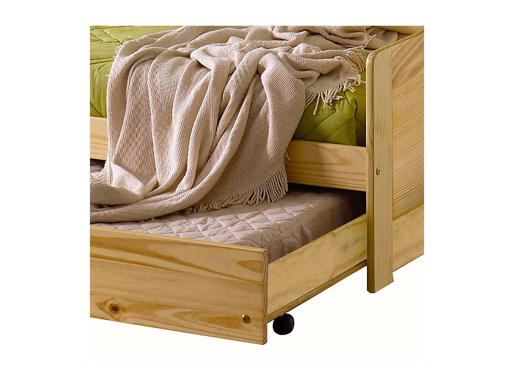 Holzbett aus Kiefer Massivholz Ausziehbett