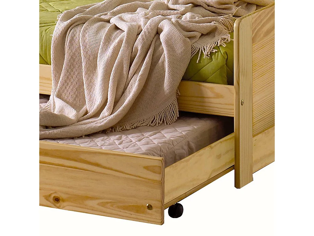 Holzbett aus Kiefer Massivholz Ausziehbett