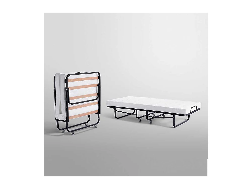 Gästebett in Schwarz Metall klappbar