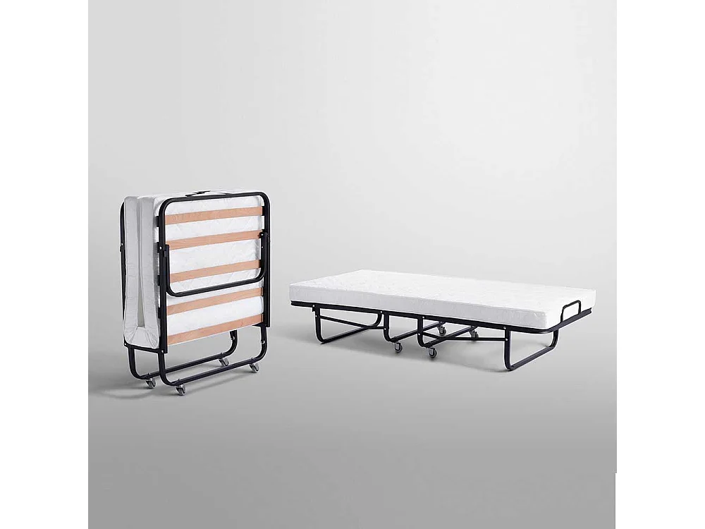 Gästebett in Schwarz Metall klappbar