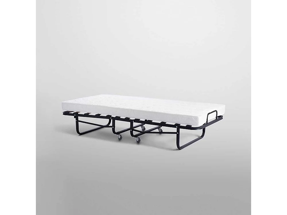 Gästebett in Schwarz Metall klappbar