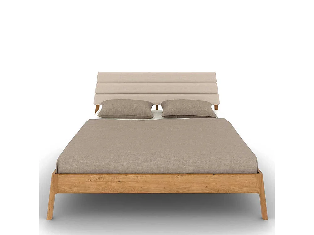 Breites Bett mit Konsolen - 214 cm tief 152 cm breit (dreiteilig)