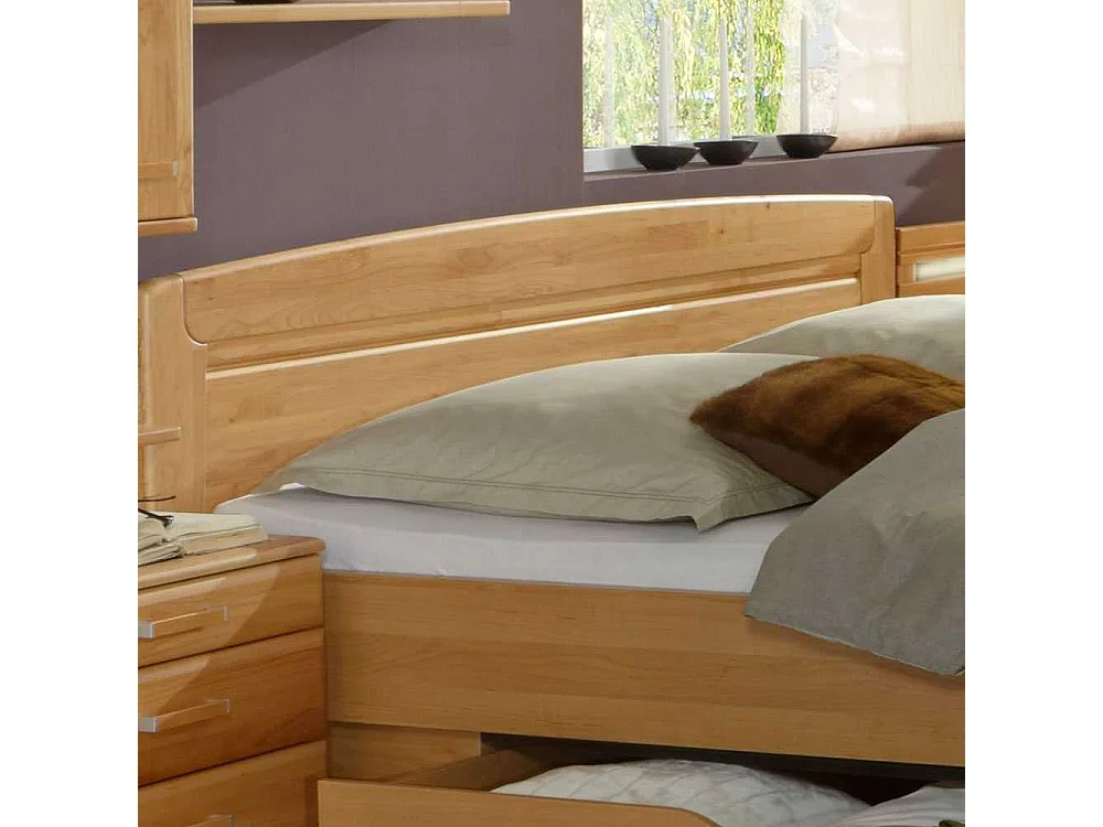 Doppelbett aus Erle Teilmassiv Bettkasten
