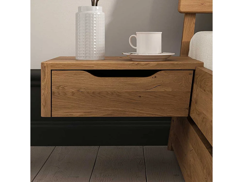 Breites Bett mit Konsolen - 214 cm tief 152 cm breit (dreiteilig)