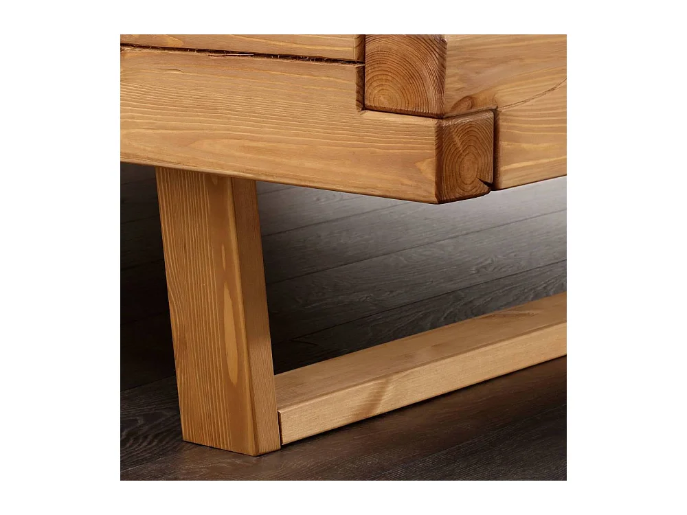 Bettgestell Massivholzbettgestell aus Kiefer Massivholz auf Kufen