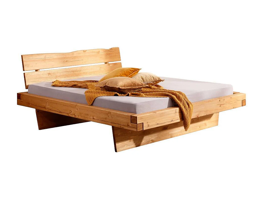 Massivholzbett Holzbett mit Wangen geölt