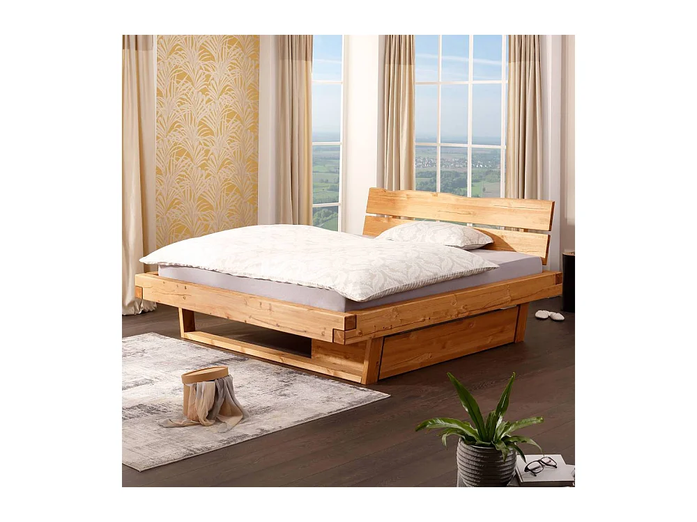 Bettgestell Massivholzbettgestell aus Kiefer Massivholz auf Kufen