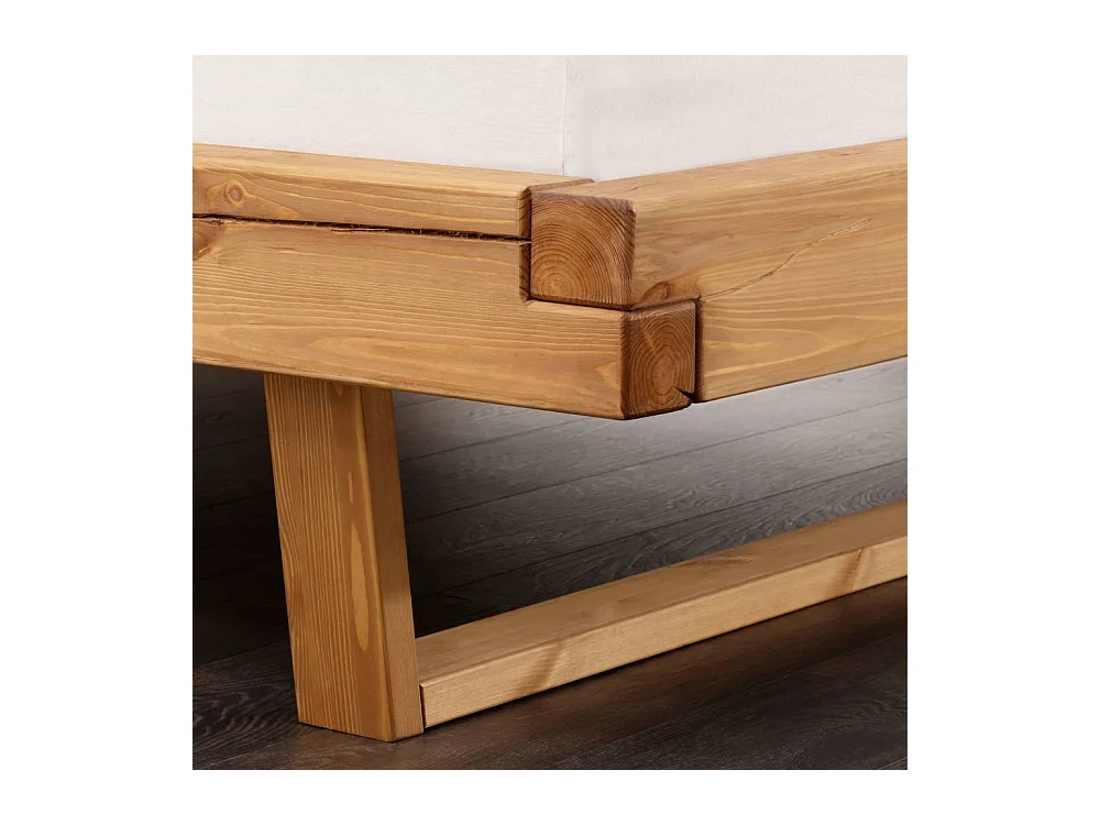 Holzbett Doppelbett aus Massivholz mit Massivholz Oberfläche