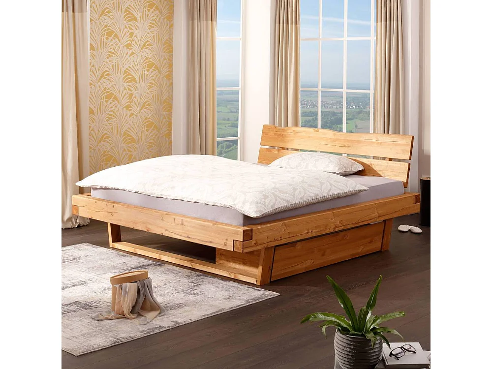 Bettgestell Massivholzbettgestell aus Kiefer Massivholz auf Kufen