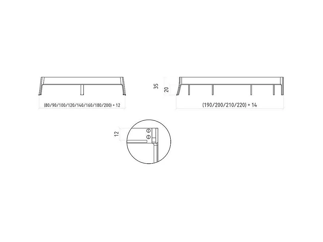 Doppelbettgestell aus Kernbuche Massivholz modernem Design