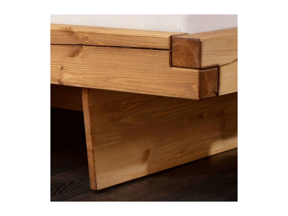 Massivholzbett Holzbett mit Wangen geölt