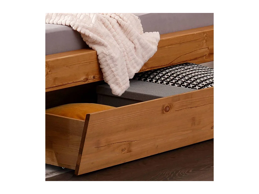 Massivholzbett Holzbett mit Wangen geölt