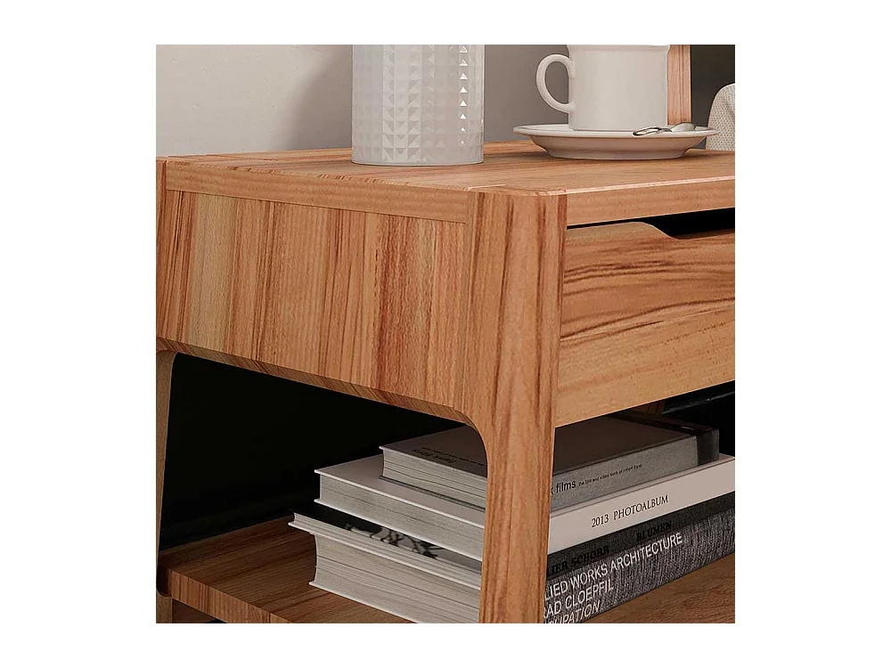 Naturholzbetten in Kernbuchefarben 94 cm Kopfteil