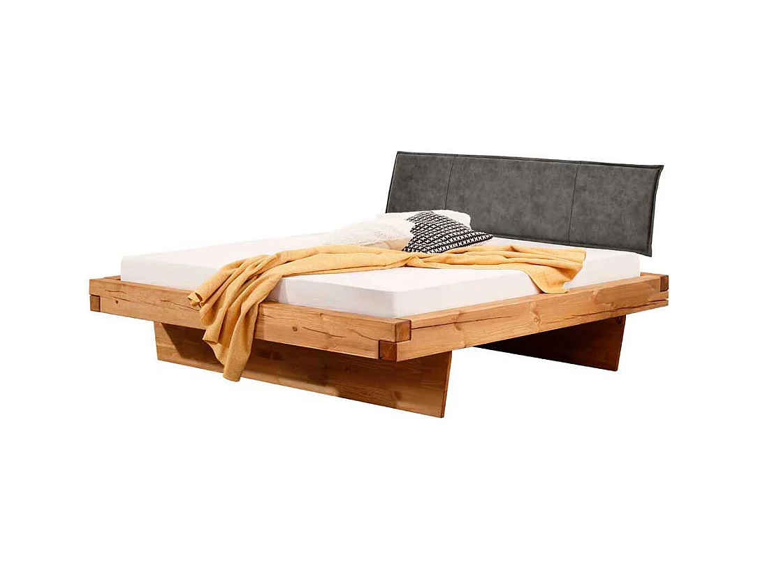 Doppelbett Holzbett aus Massivholz in Eichefarben