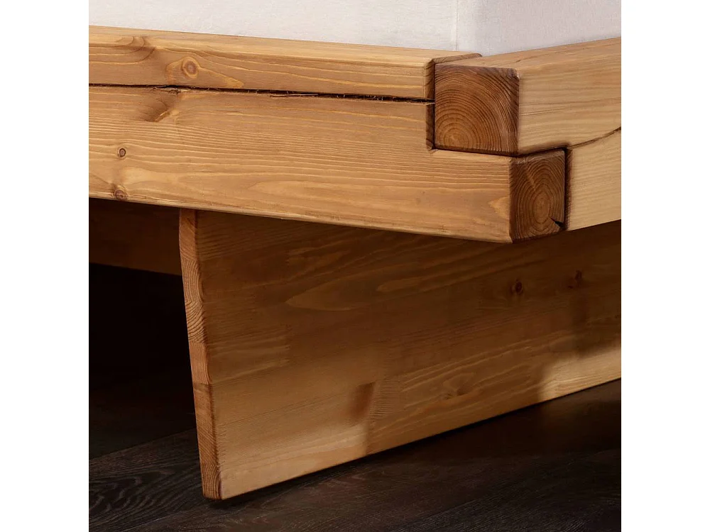 Massivholzbett Holzbett mit Wangen geölt