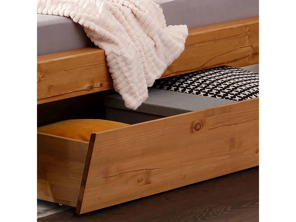 Massivholzbett Holzbett mit Wangen geölt