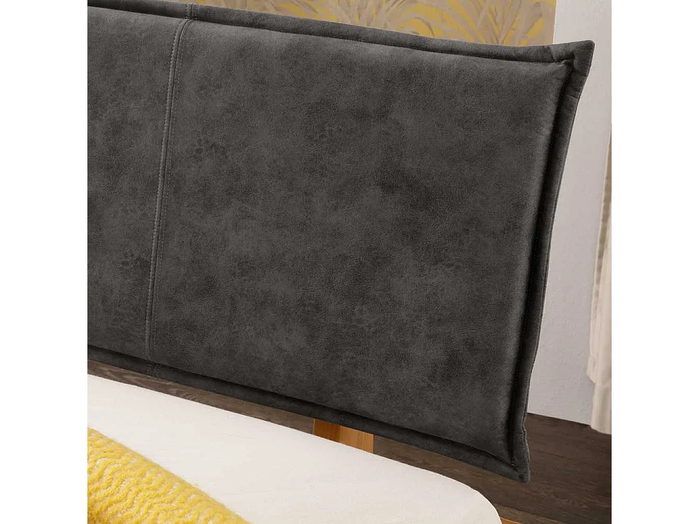 Doppelbett Holzbett aus Massivholz in Eichefarben