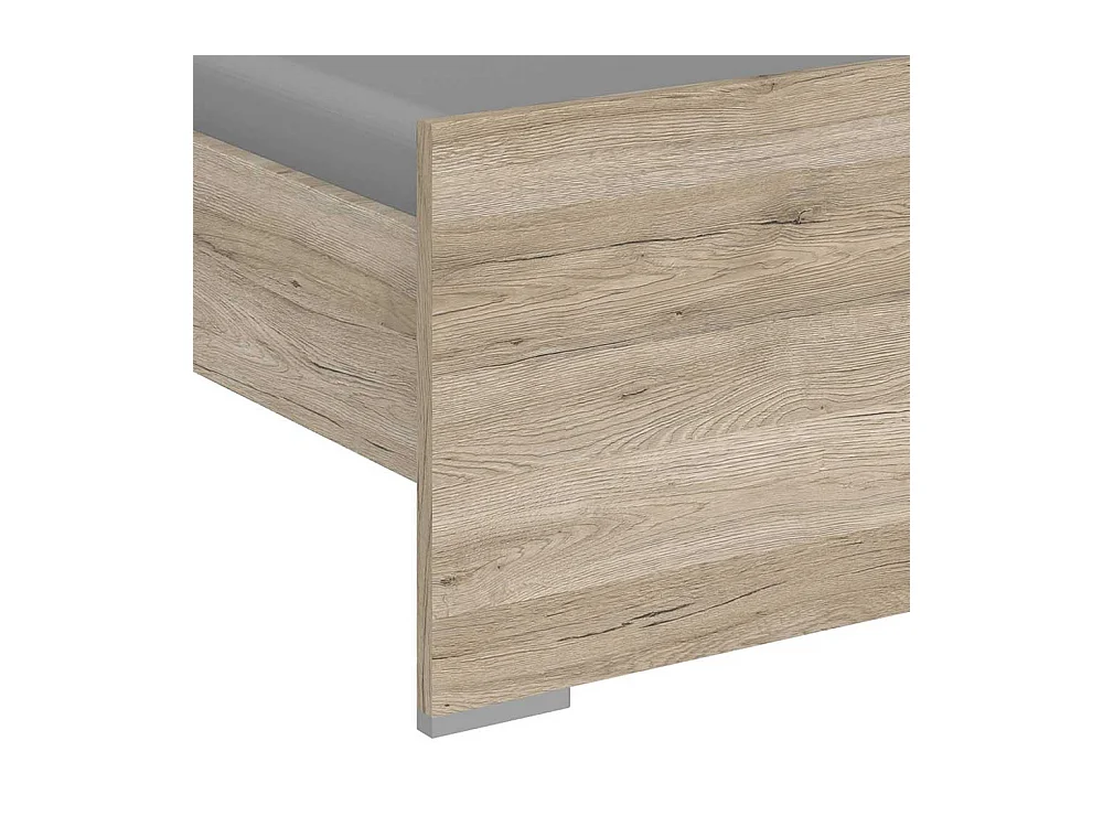 Günstiges Jugendbett in Eiche San Remo und Weiß Made in Germany