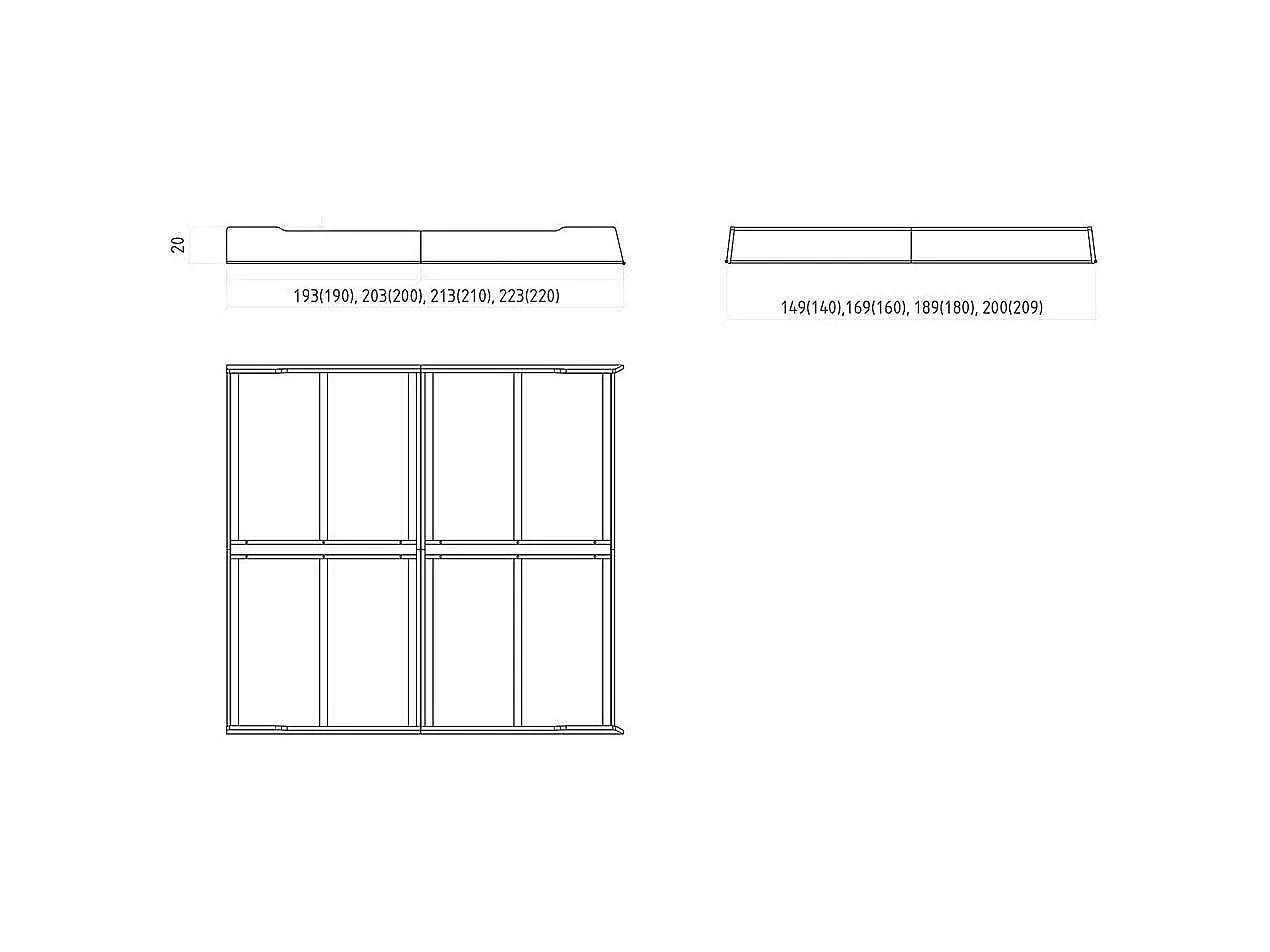 Doppelbettgestell aus Kernbuche Massivholz modernem Design