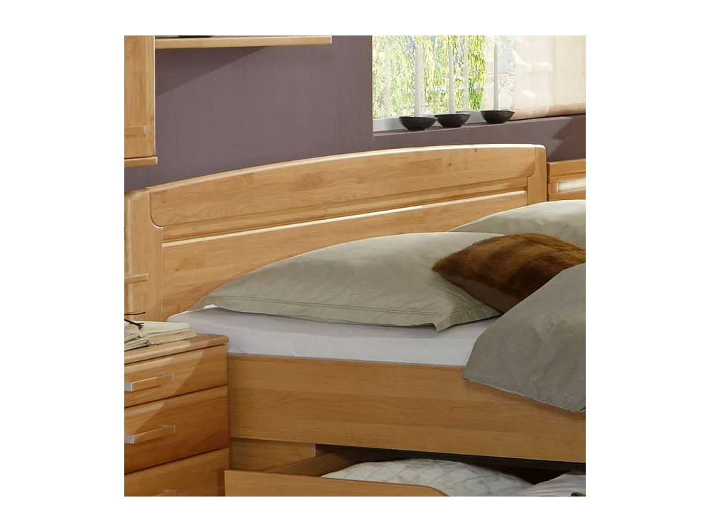 Doppelbett aus Erle Teilmassiv Bettkasten