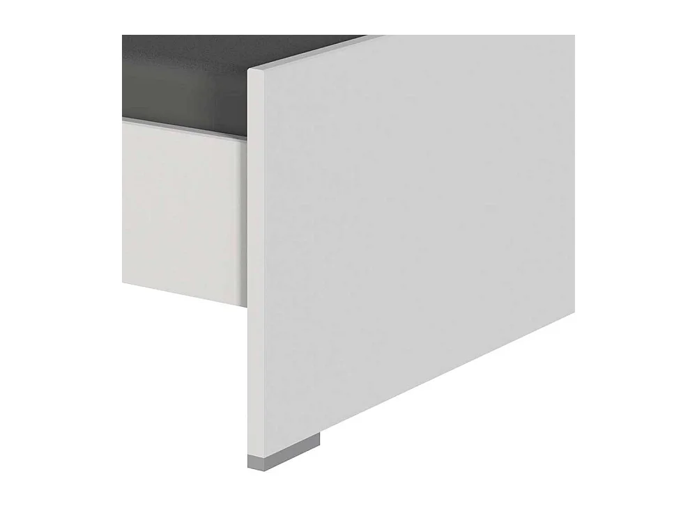 Jugendbettgestell in Holzoptik verwittert und Weiß modernem Design