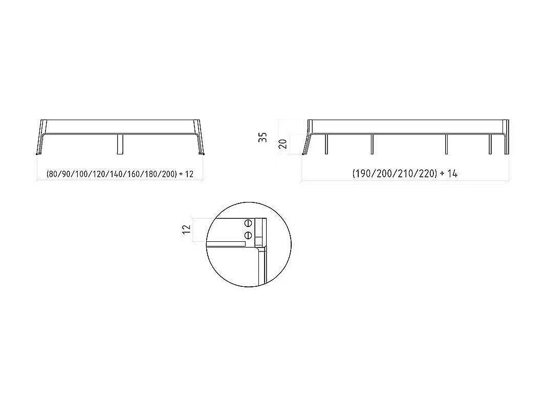 Doppelbettgestell aus Kernbuche Massivholz modernem Design
