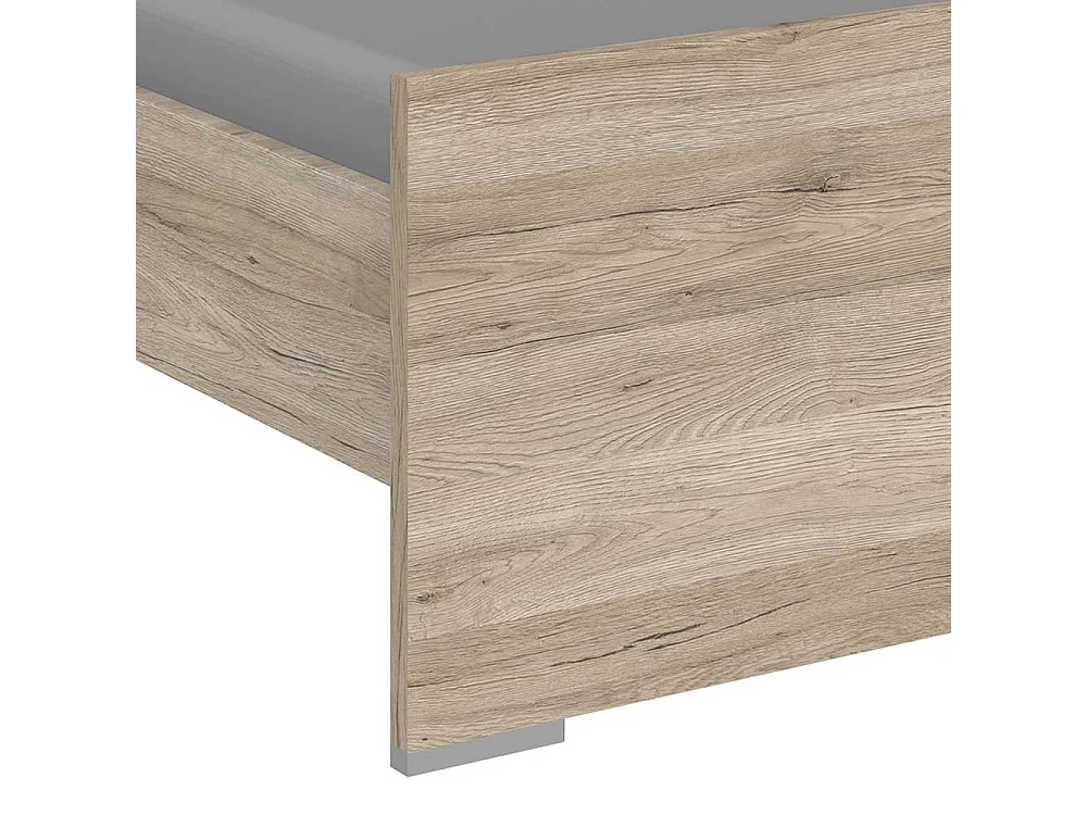 Günstiges Jugendbett in Eiche San Remo und Weiß Made in Germany