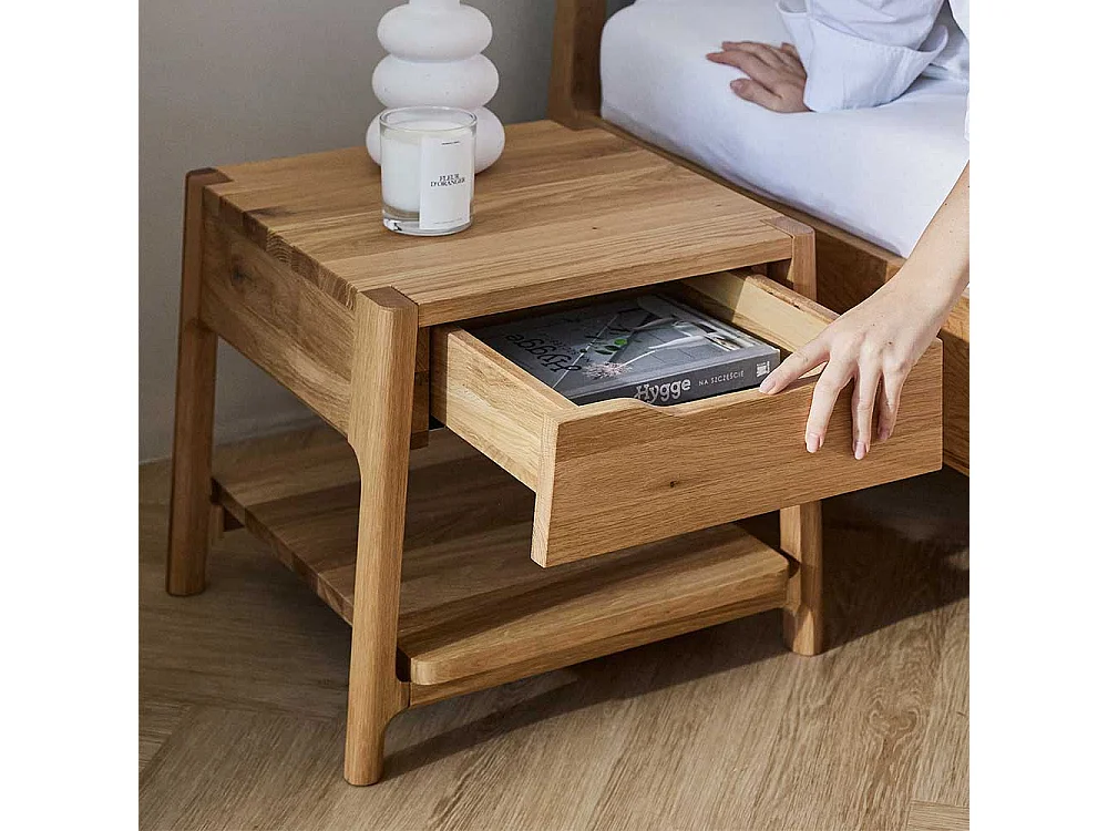 Französisches Bett in Wildeichefarben und Beige 214 cm tief