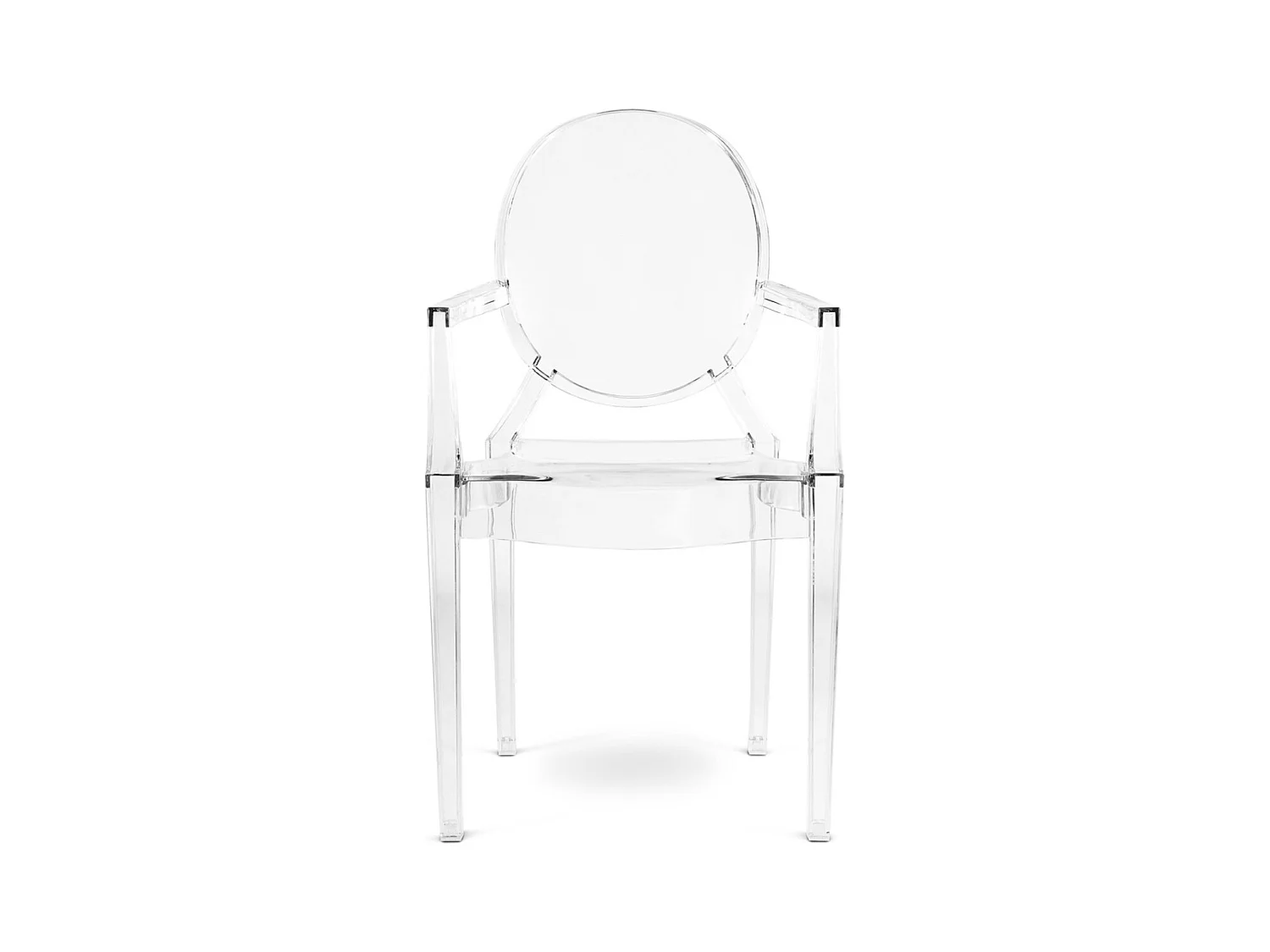 Fauteuil design en polycarbonate transparent ou Opaque - Collection Louiva-Couleur Noir