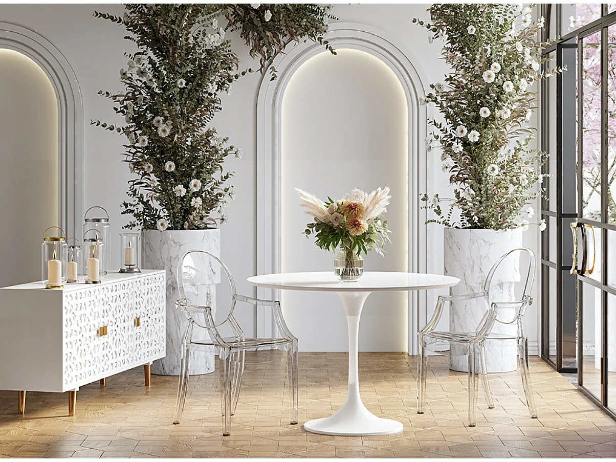 Fauteuil polycarbonate LOUIVA - Elégant et résistant-Noir