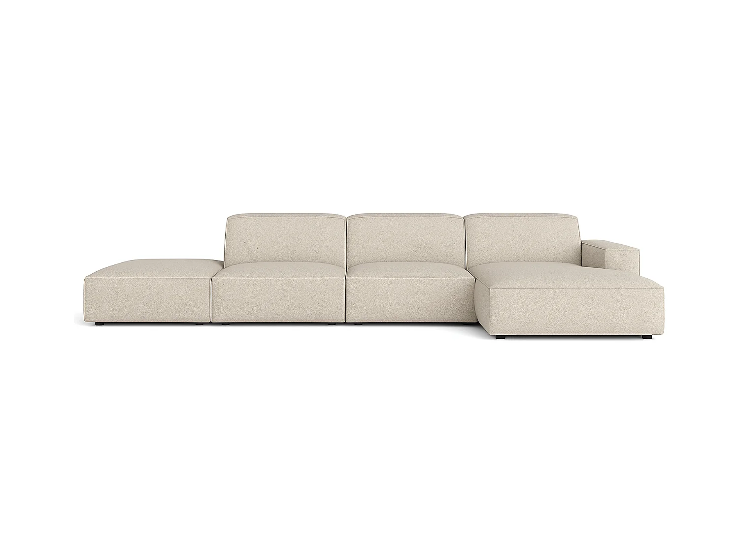 Canapé d’angle modulaire Cursal C droit – 341 x 166 x 70 cm,  créme Raven 24, design moderne