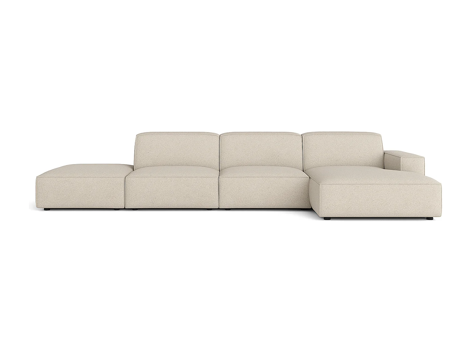 Canapé d’angle modulaire Cursal C droit – 341 x 166 x 70 cm,  créme Raven 24, design moderne