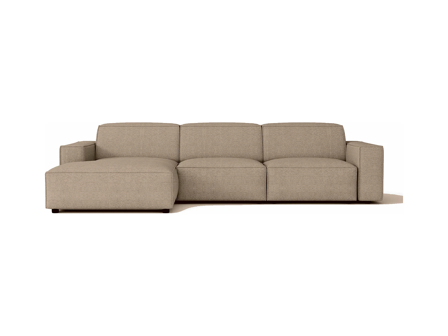 Canapé d’angle modulaire Cursal A gauche – 284 x 166 cm, beige Raven 30, design moderne