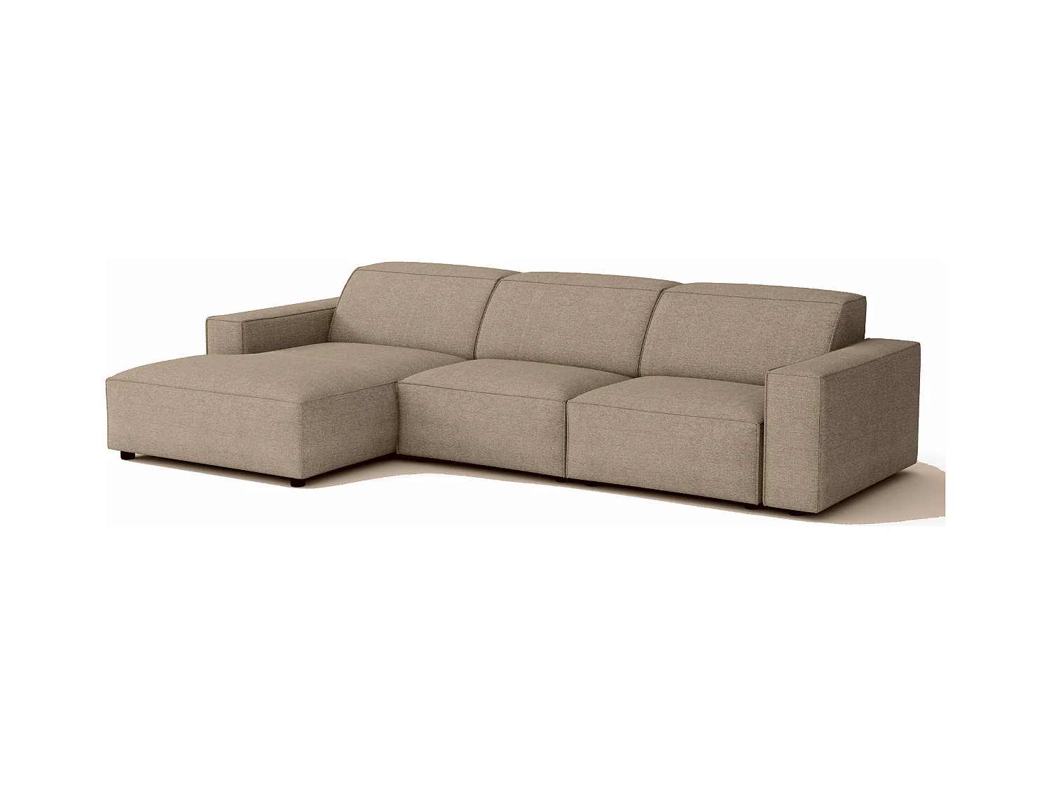 Canapé d’angle modulaire Cursal A gauche – 284 x 166 cm, beige Raven 30, design moderne