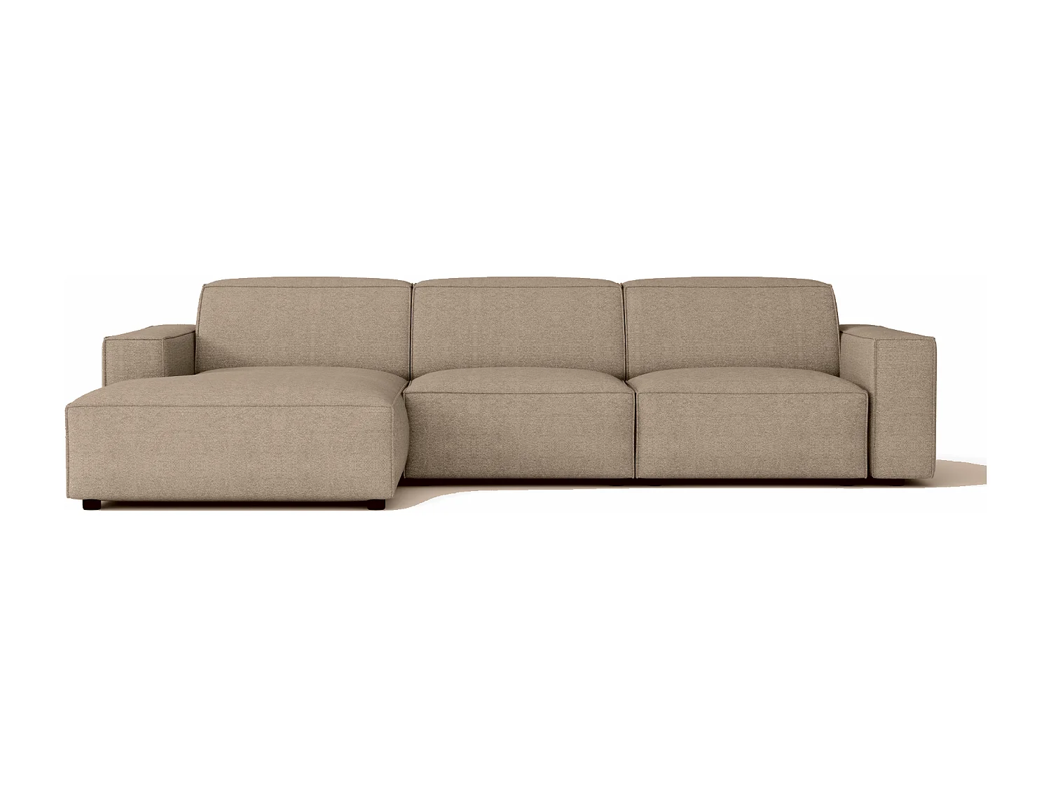 Canapé d’angle modulaire Cursal A gauche – 284 x 166 cm, beige Raven 30, design moderne