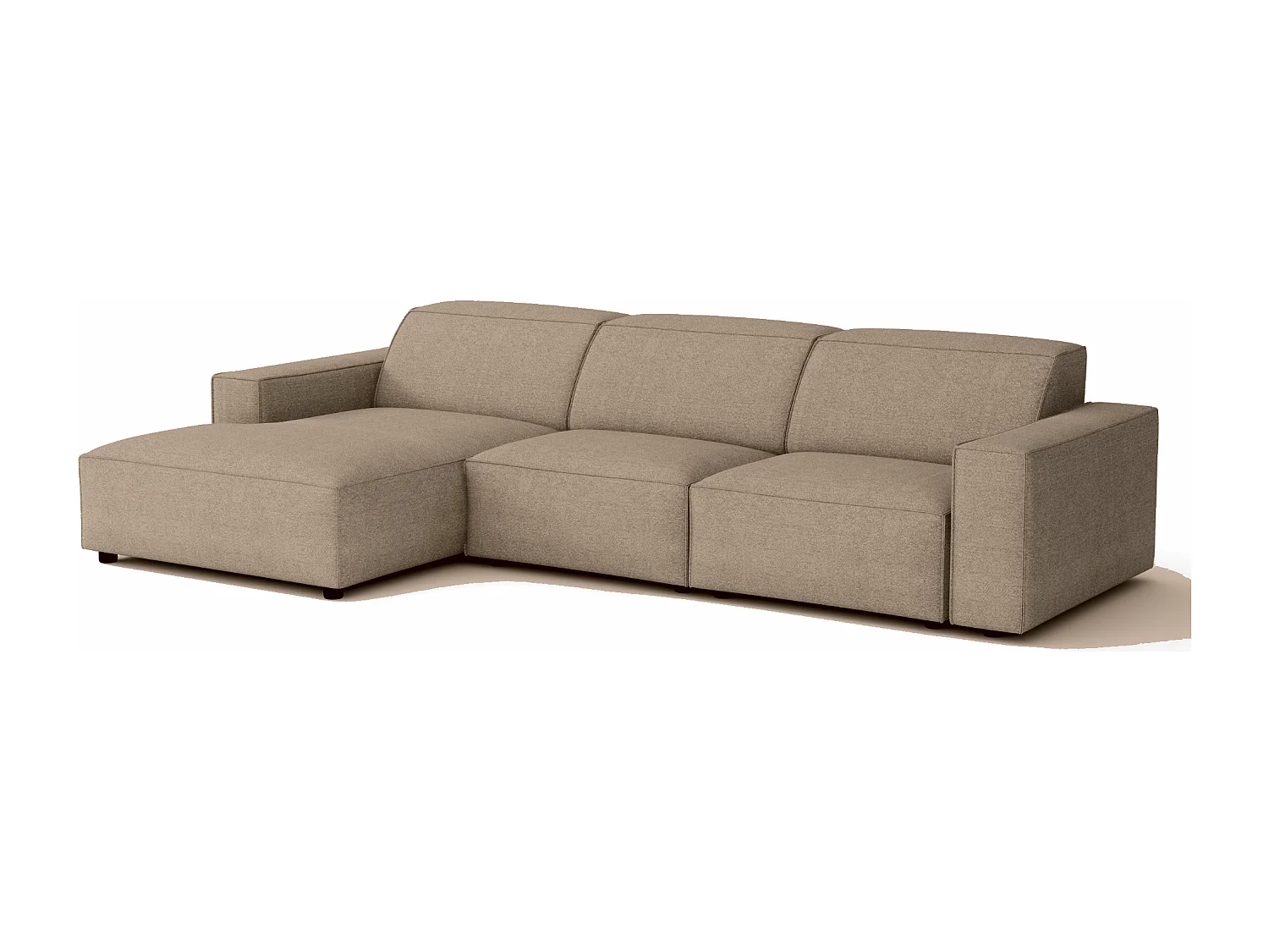 Canapé d’angle modulaire Cursal A gauche – 284 x 166 cm, beige Raven 30, design moderne