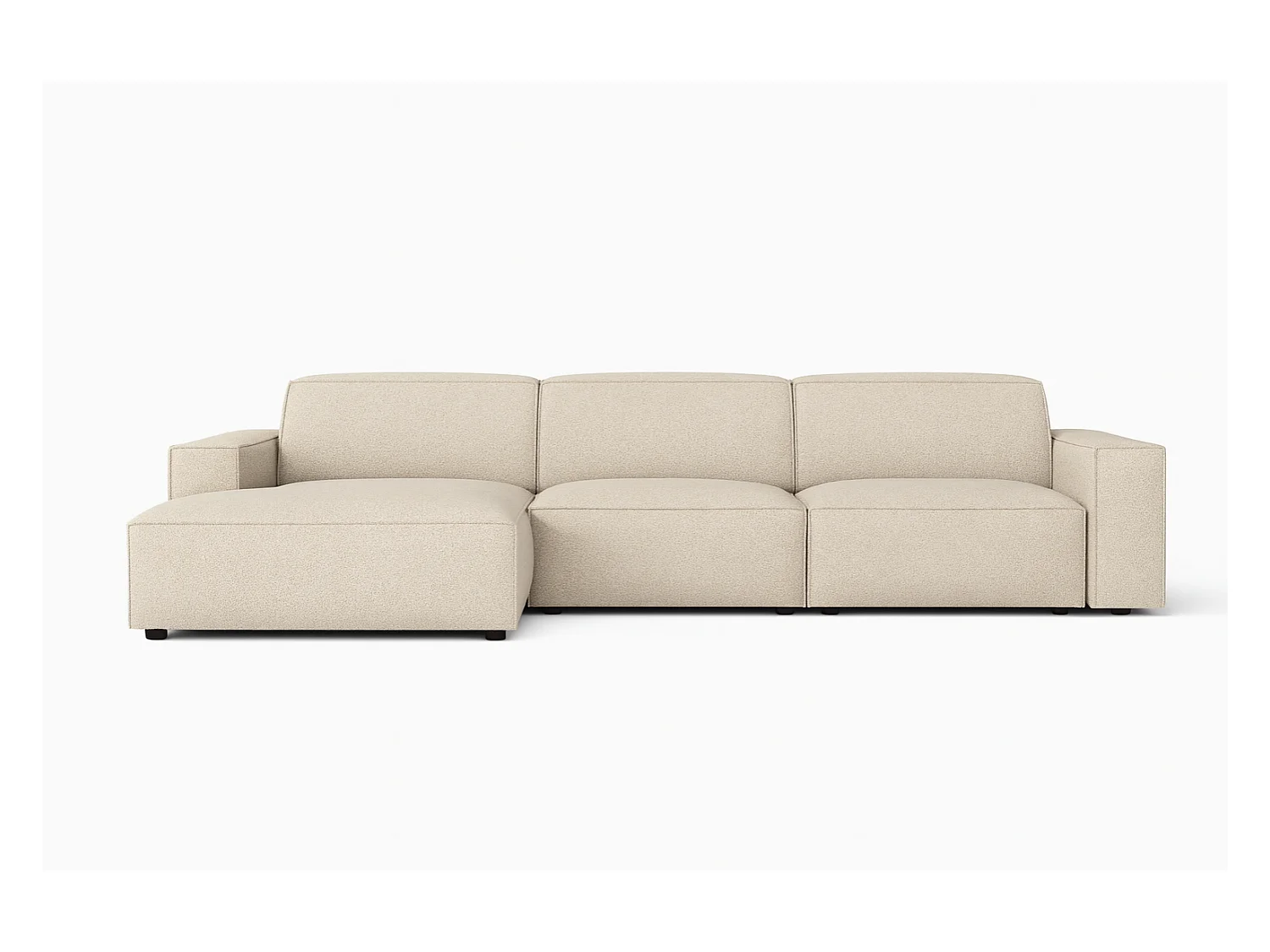 Canapé d’angle modulaire Cursal A gauche – 284 x 166 cm, créme Raven 24, design moderne