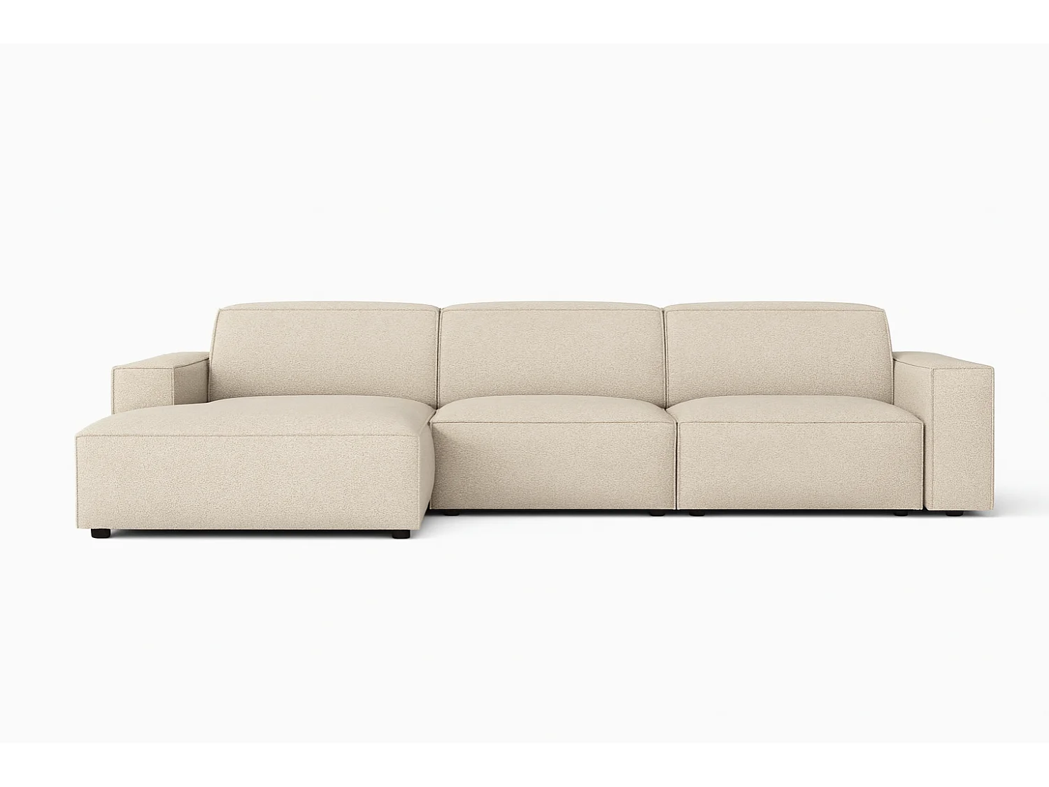 Canapé d’angle modulaire Cursal A gauche – 284 x 166 cm, créme Raven 24, design moderne