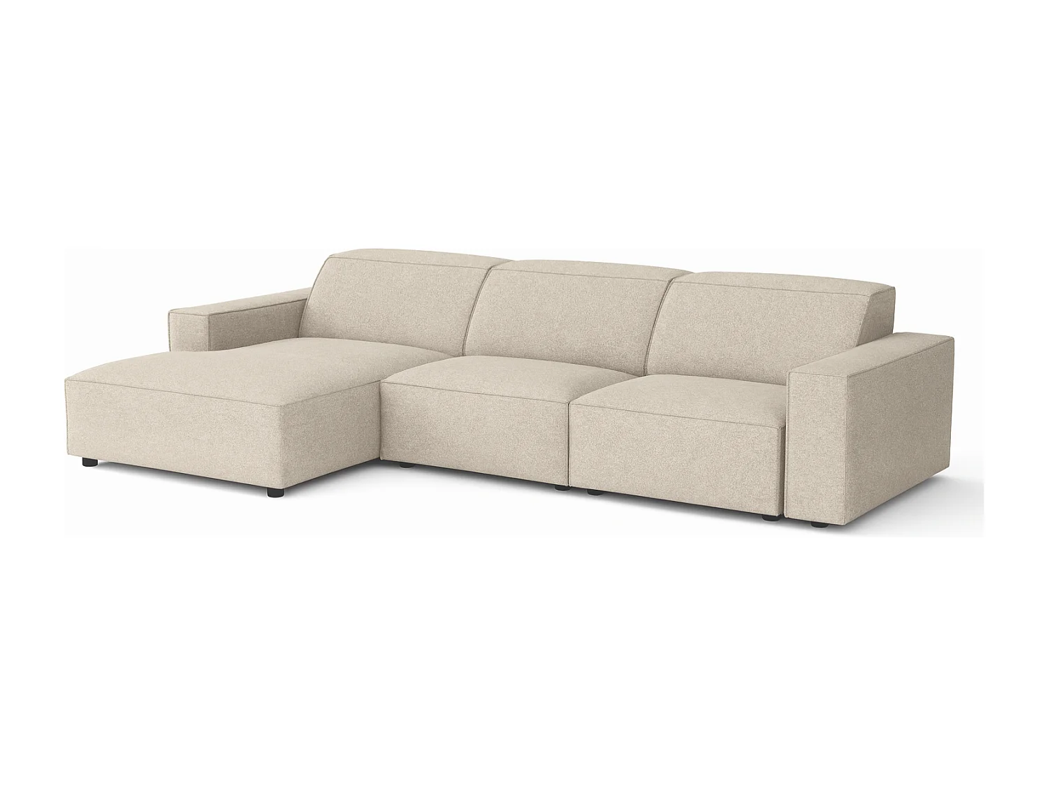 Canapé d’angle modulaire Cursal A gauche – 284 x 166 cm, créme Raven 24, design moderne