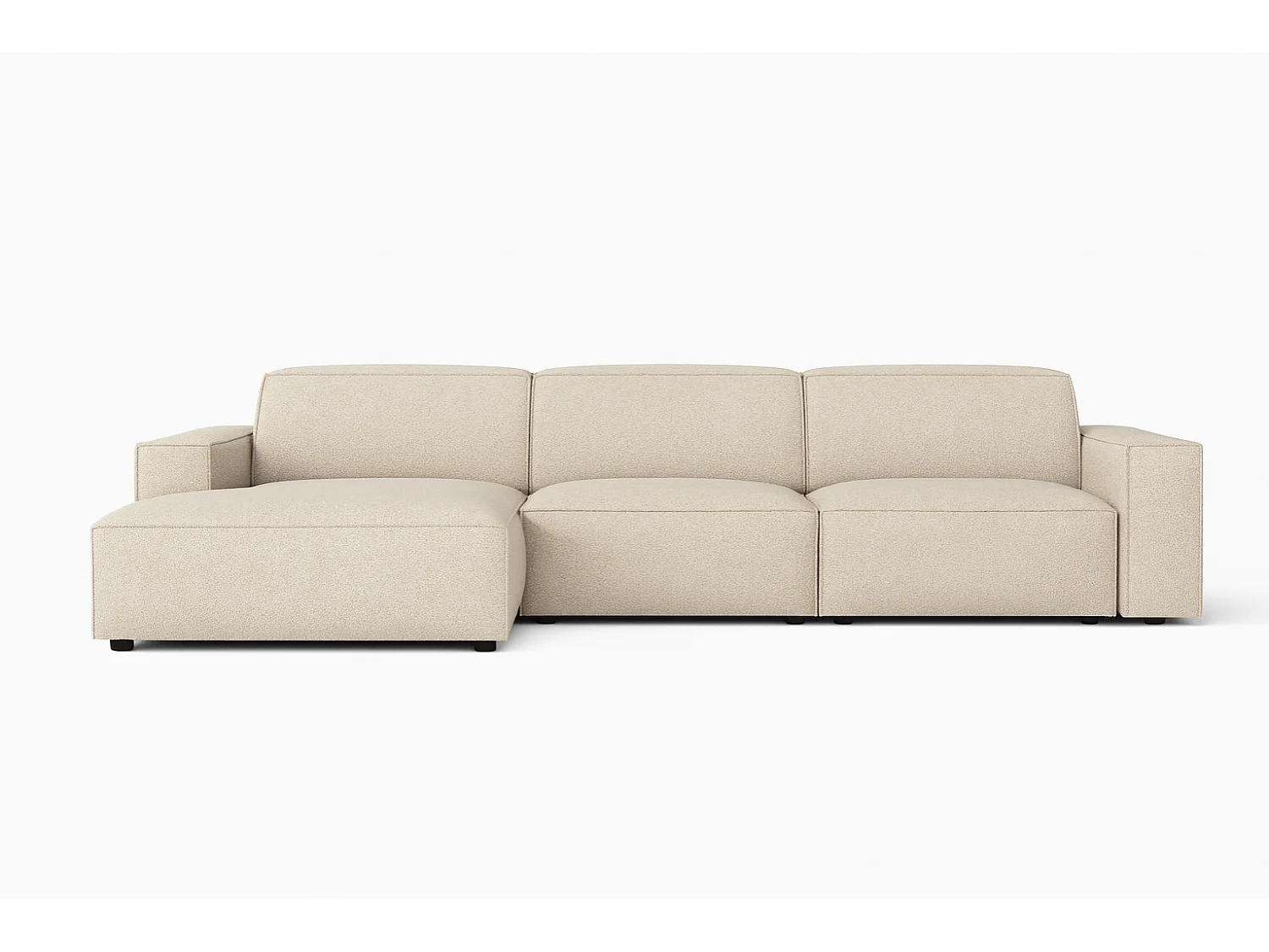 Canapé d’angle modulaire Cursal A gauche – 284 x 166 cm, créme Raven 24, design moderne