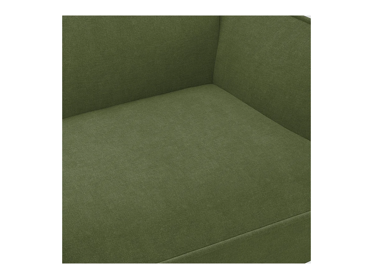 Canapé 3 places en tissu chenille vert olive - Lidia