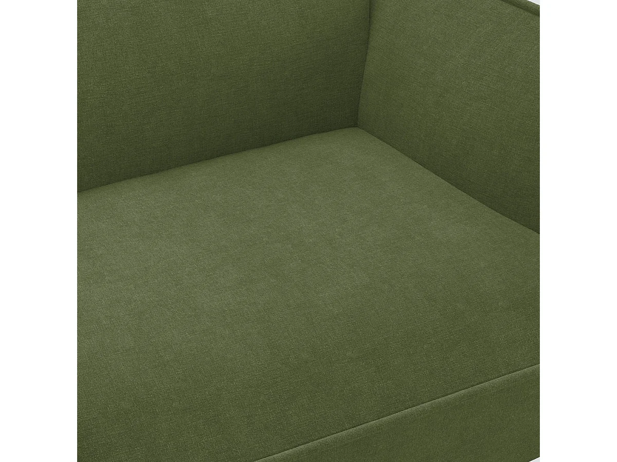 Canapé 3 places en tissu chenille vert olive - Lidia