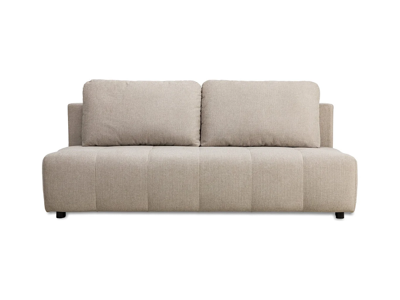 Canapé convertible 3 places en tissu beige - Sacha