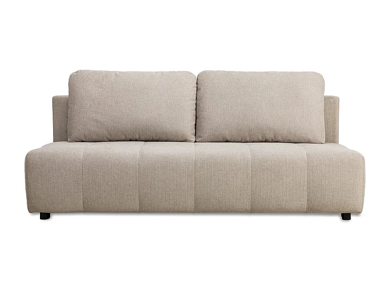 Canapé convertible 3 places en tissu beige - Sacha