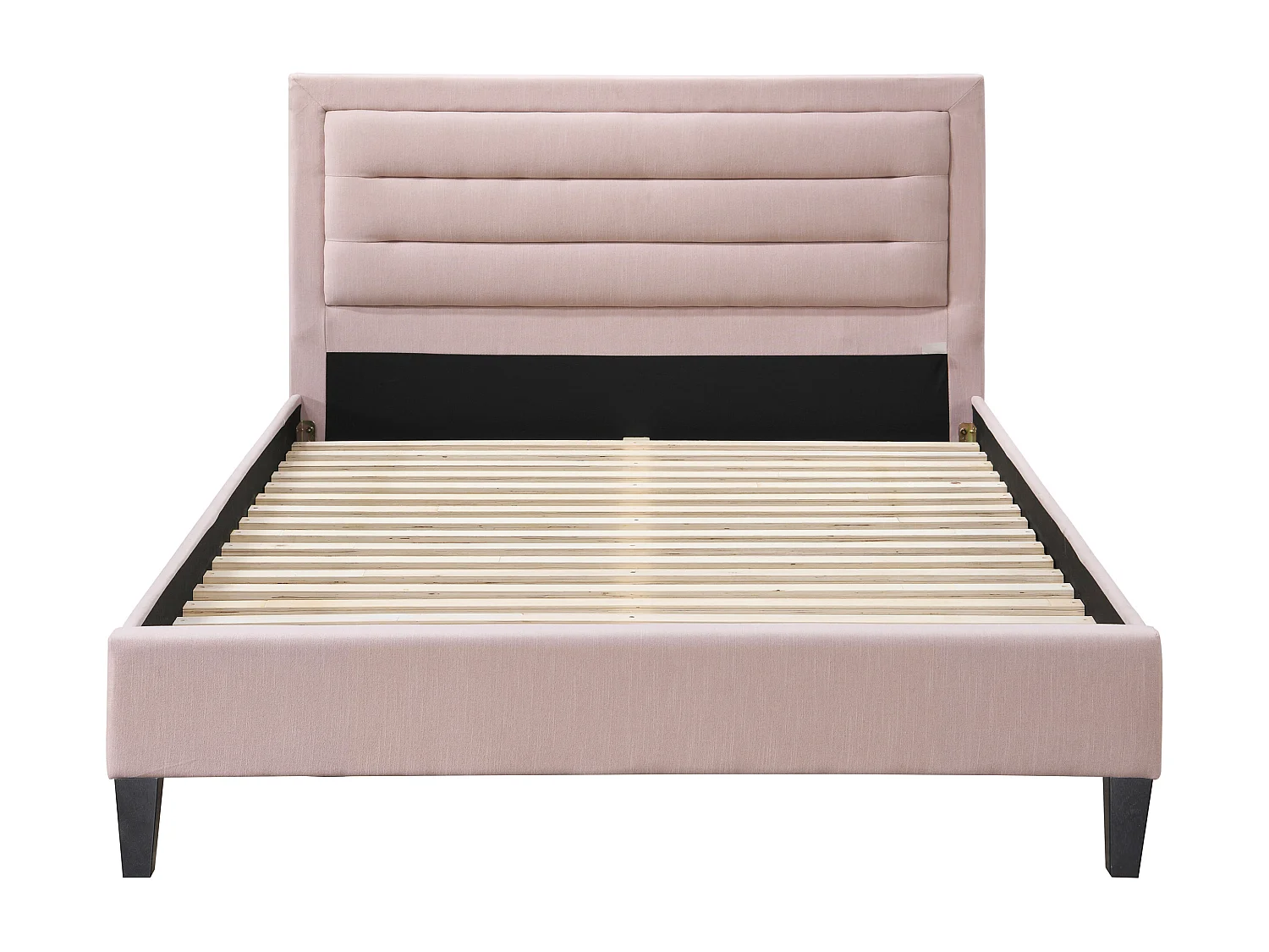 Letto 140 x 190 cm con testata rosa - Rosa + Materasso - MACHUPIO