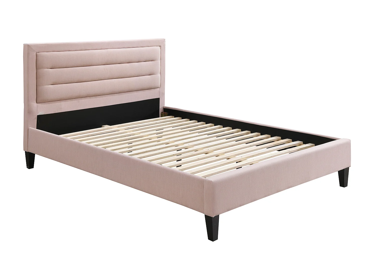 Letto 140 x 190 cm con testata rosa - Rosa + Materasso - MACHUPIO