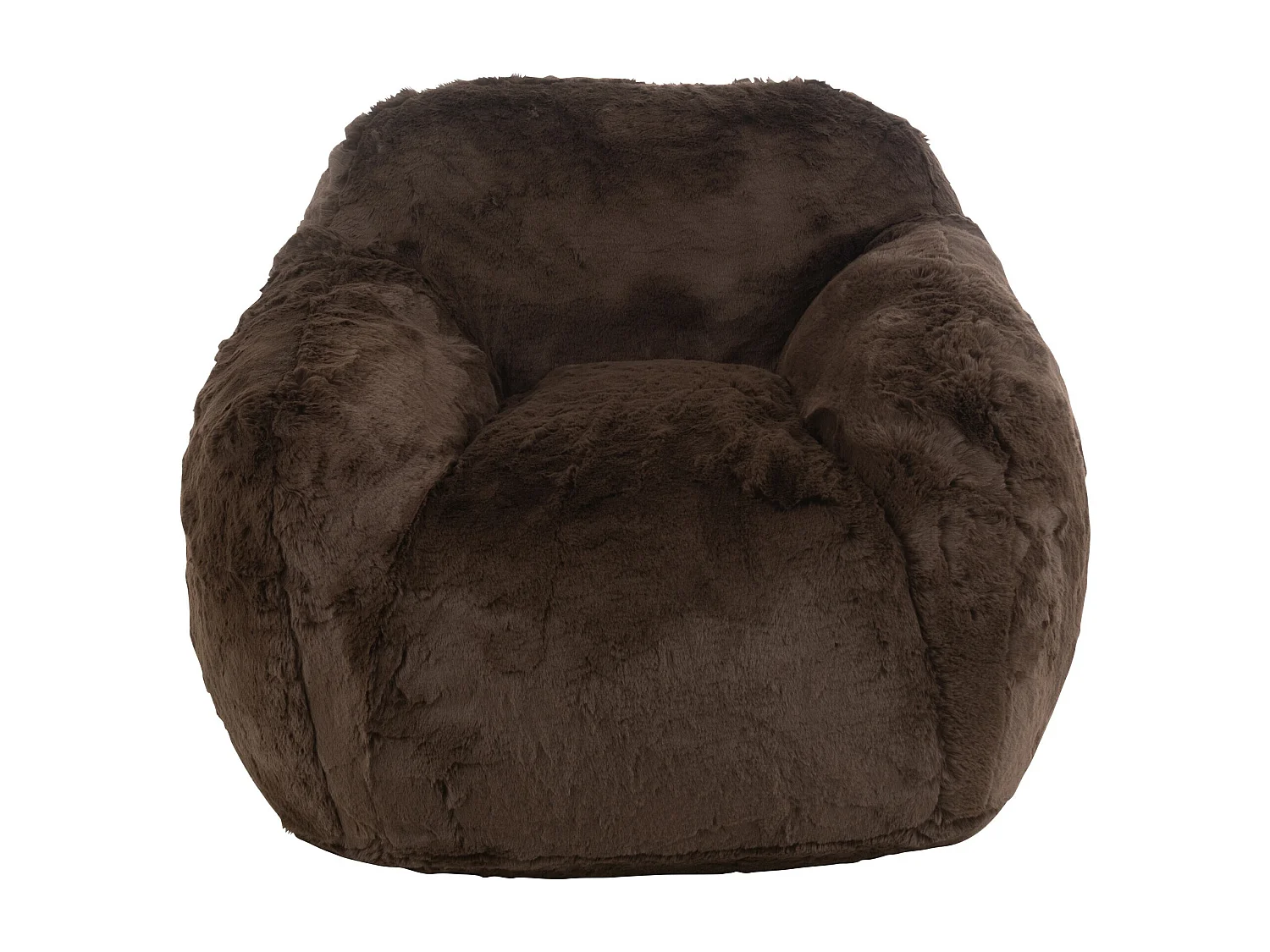 Sillón de diseño Kuty - Lujo y suavidad con efecto felpa-Color Marrón oscuro