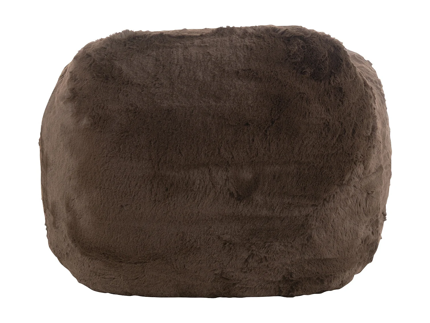 Sillón de diseño Kuty - Lujo y suavidad con efecto felpa-Color Marrón oscuro