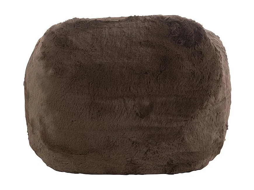 Sillón de diseño Kuty - Lujo y suavidad con efecto felpa-Color Marrón oscuro